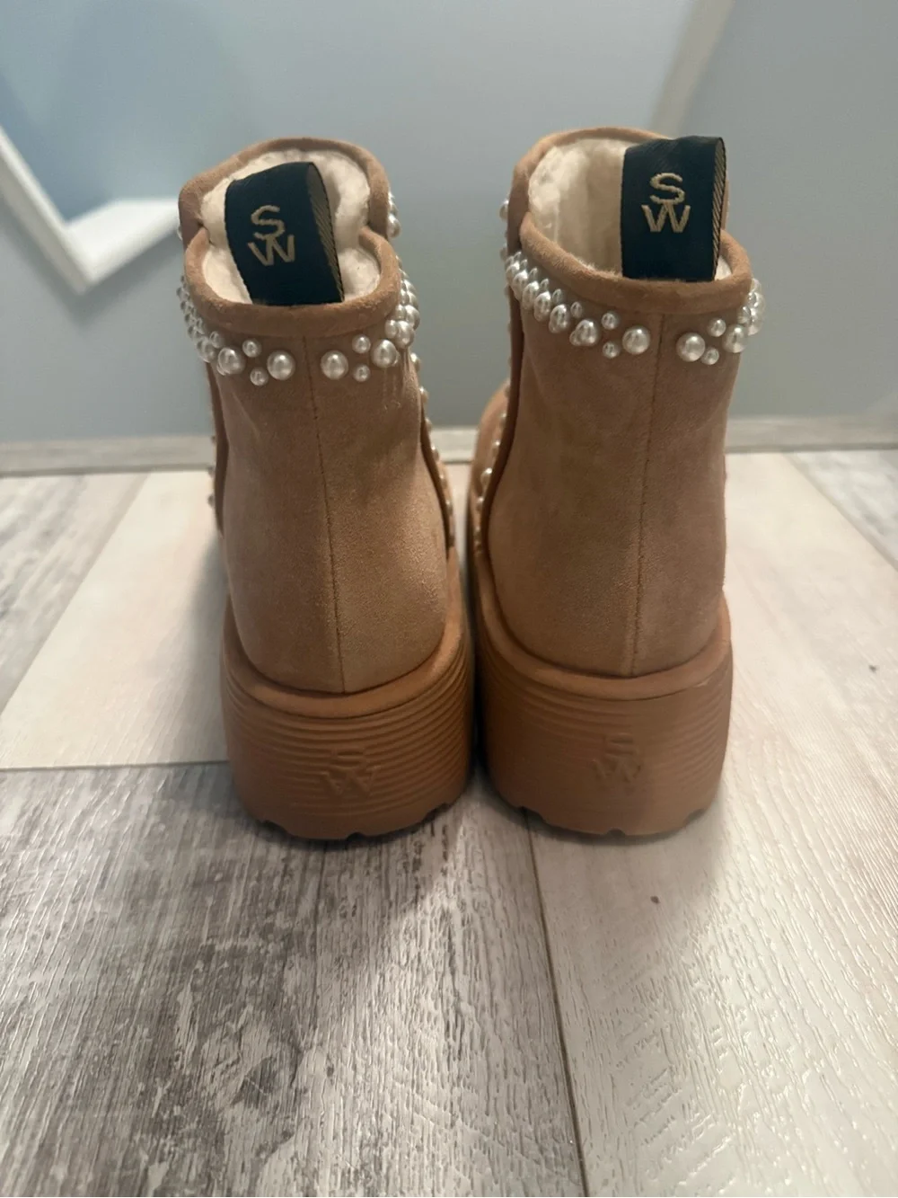 Stuart Weitzman NELLIE PEARL FLATFORM BOOTIE Size 7 NWT